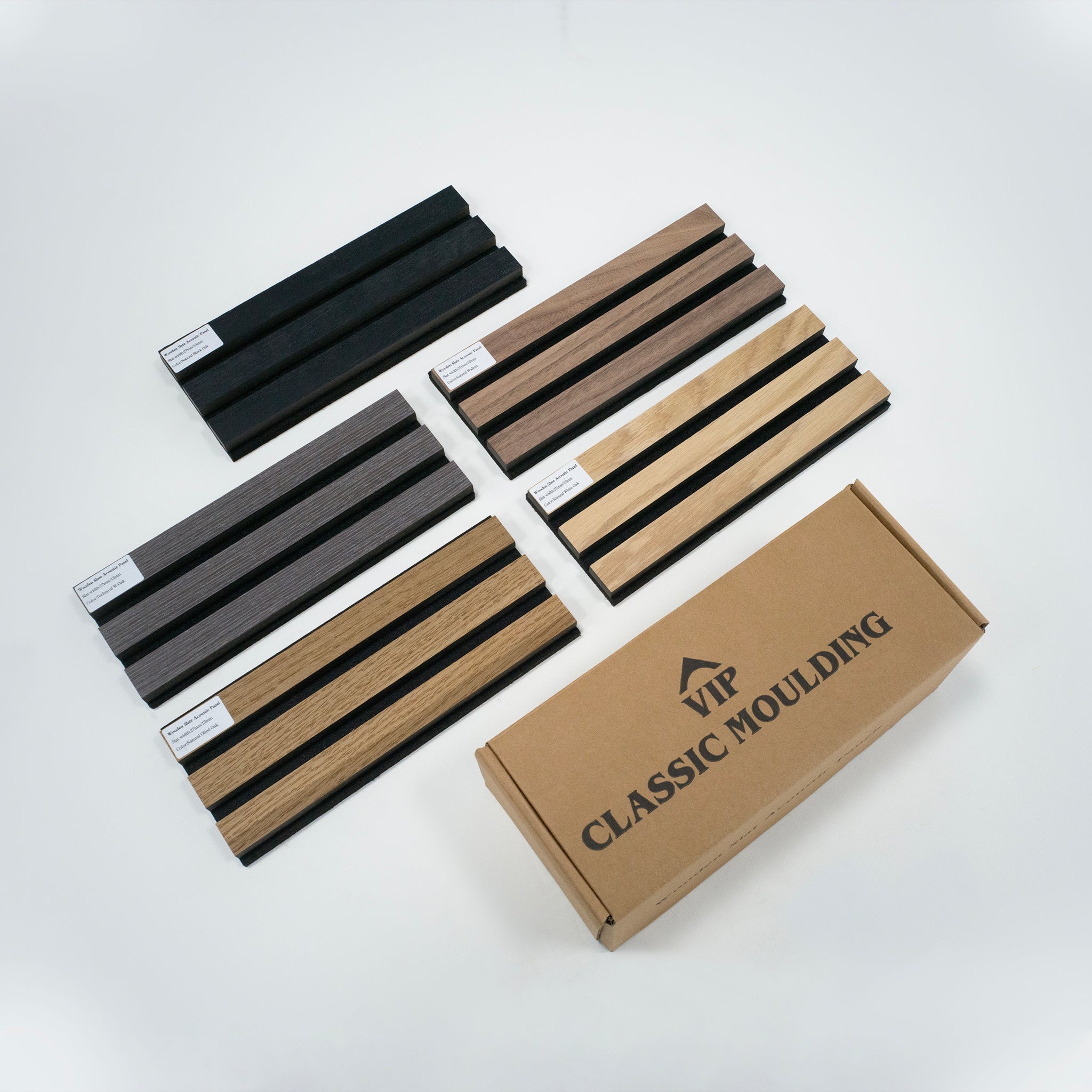 VIP Natural Wood Slat Wall Panels Sample Box – VIP Classic Moulding